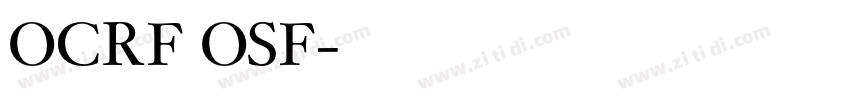 OCRF OSF字体转换